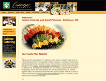 Tablet Screenshot of cuisinecatering.com